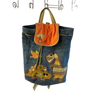Stephen Joseph kids backpack Dinosaurs Dino 12x14" blue orange